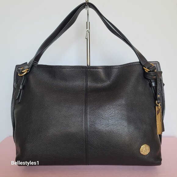 VINCE CAMUTO Aniko Satchel With Dual Handles- Black. PRE-OWNED. LIGHTLY USED.⭐ - Picture 2 of 16